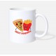 Best Friends Pizza And French Fries Funny Gift White Mugs